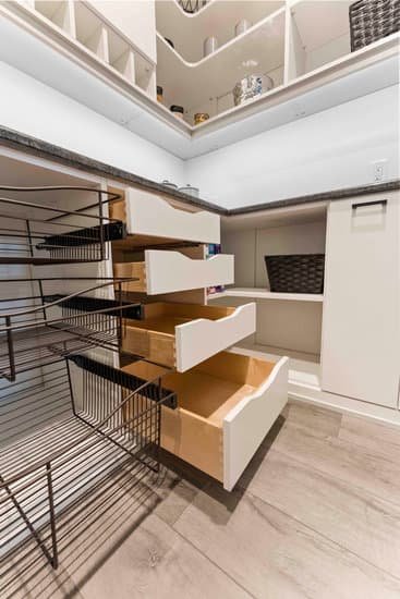 Image of kitchen pantry with pull out drawers in newport beach.