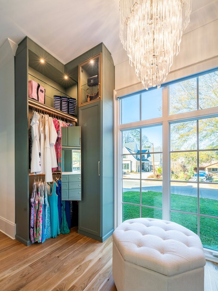 Closet design and lighting.