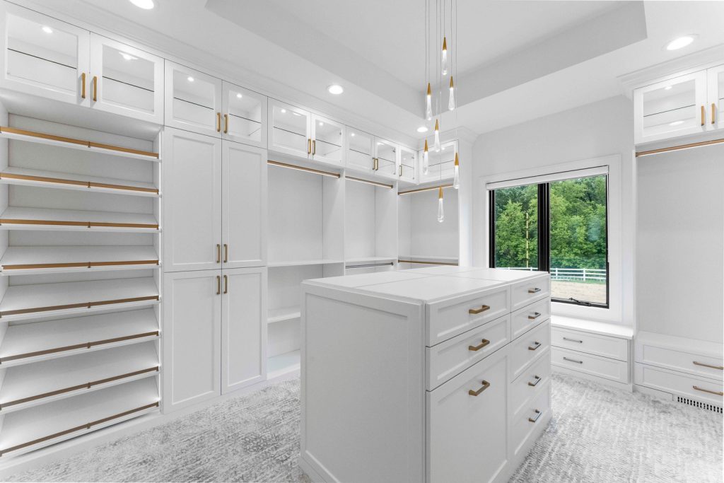 Closet plan view for custom closet design.