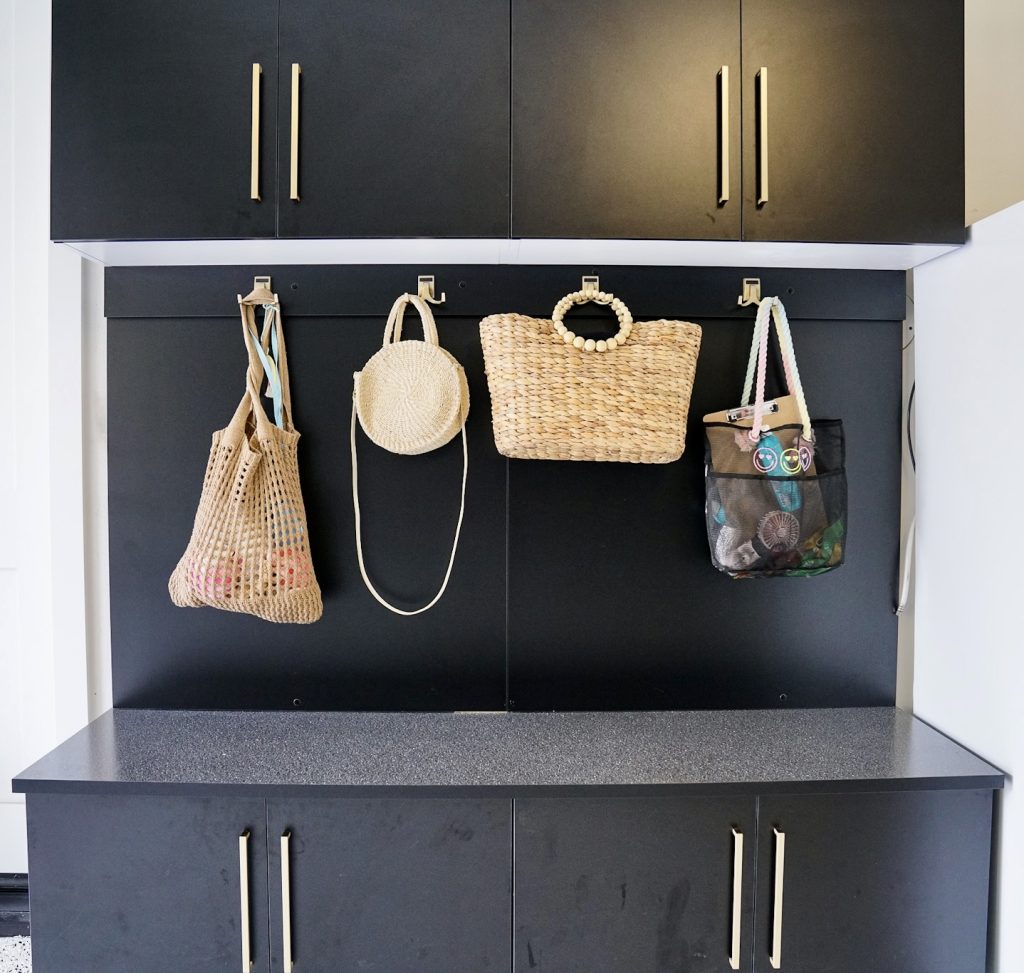 Image of an Irvine home with a custom mudroom storage system.