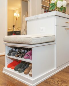 Shoe cubbies in custom closets that match your collection need.