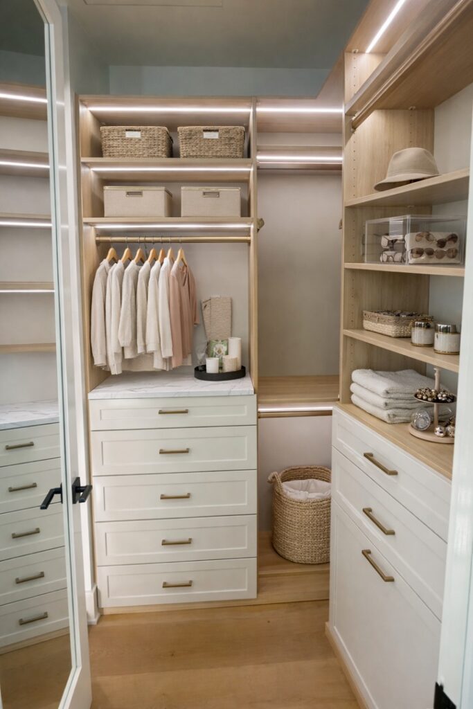 Image of walk-in-closet converted from a bedroom.