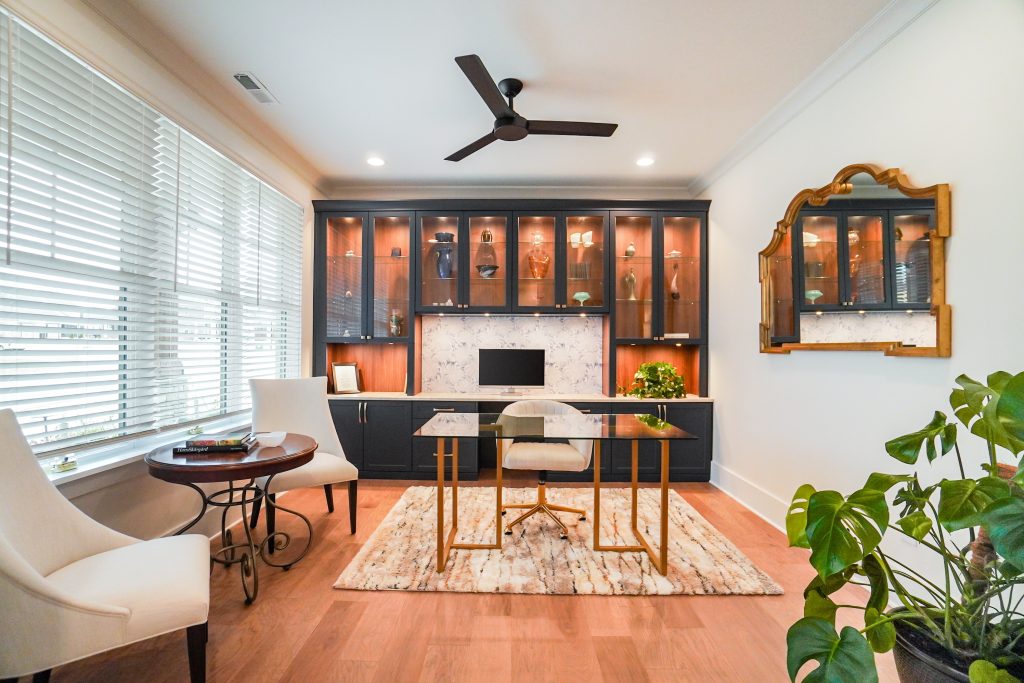 Picture of custom home office with closets